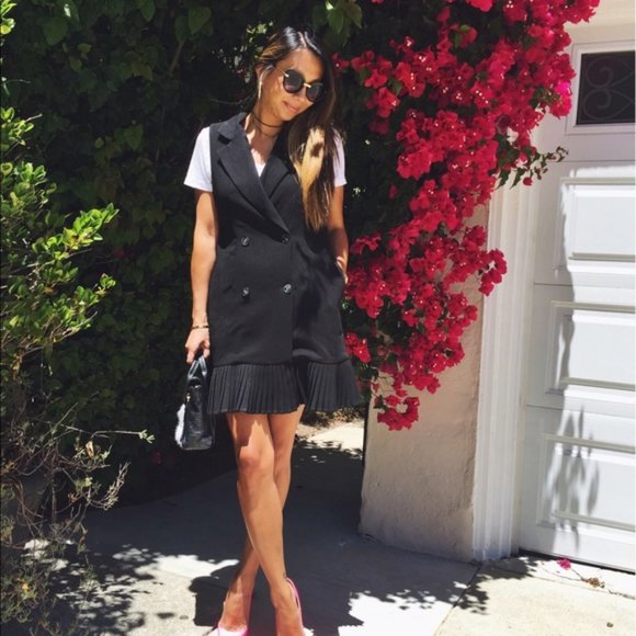 Black  Vest Dress - Picture 2 of 4